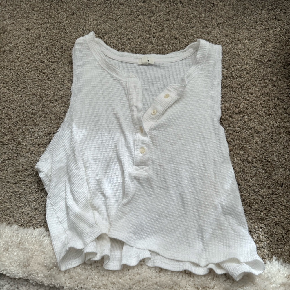 aerie waffle tank